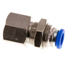 8mm x G3/8'' Steckverschraubung mit Innengewinde Messing/PA 66 NBR Bulkhead [2 Stück]