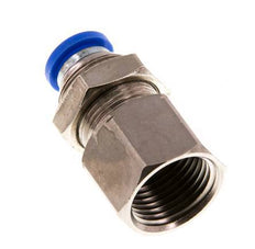 8mm x G3/8'' Steckverschraubung mit Innengewinde Messing/PA 66 NBR Bulkhead [2 Stück]