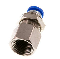 8mm x G3/8'' Steckverschraubung mit Innengewinde Messing/PA 66 NBR Bulkhead [2 Stück]