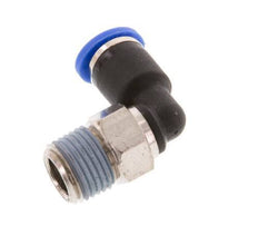 4mm x R1/8'' 90deg Winkel-Steckverschraubung mit Außengewinde Messing/PA 66 NBR kurze Hülse drehbar [5 Stück]