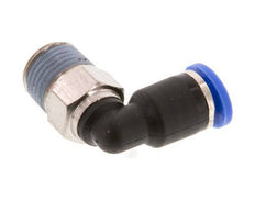 4mm x R1/8'' 90deg Winkel-Steckverschraubung mit Außengewinde Messing/PA 66 NBR kurze Hülse drehbar [5 Stück]