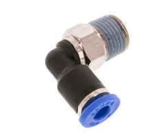 4mm x R1/8'' 90deg Winkel-Steckverschraubung mit Außengewinde Messing/PA 66 NBR kurze Hülse drehbar [5 Stück]