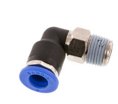 6mm x R1/8'' 90deg Winkel-Steckverschraubung mit Außengewinde Messing/PA 66 NBR kurze Hülse drehbar [2 Stück]