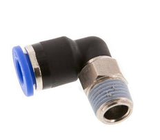 6mm x R1/8'' 90deg Winkel-Steckverschraubung mit Außengewinde Messing/PA 66 NBR kurze Hülse drehbar [2 Stück]