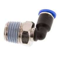 4mm x R1/4'' 90deg Winkel-Steckverschraubung mit Außengewinde Messing/PA 66 NBR kurze Hülse drehbar [2 Stück]