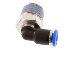 4mm x R1/4'' 90deg Winkel-Steckverschraubung mit Außengewinde Messing/PA 66 NBR kurze Hülse drehbar [2 Stück]