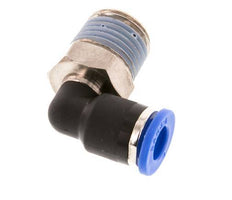 6mm x R1/4'' 90deg Winkel-Steckverschraubung mit Außengewinde Messing/PA 66 NBR kurze Hülse drehbar [2 Stück]