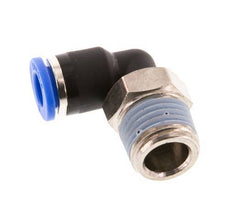 6mm x R1/4'' 90deg Winkel-Steckverschraubung mit Außengewinde Messing/PA 66 NBR kurze Hülse drehbar [2 Stück]