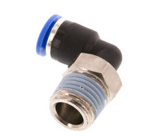 6mm x R1/4'' 90deg Winkel-Steckverschraubung mit Außengewinde Messing/PA 66 NBR kurze Hülse drehbar [2 Stück]