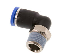 8mm x R1/4'' 90deg Winkel-Steckverschraubung mit Außengewinde Messing/PA 66 NBR kurze Hülse drehbar [2 Stück]