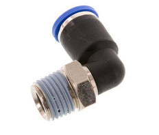 8mm x R1/4'' 90deg Elbow Push-in Fitting with Male Threads Brass/PA 66 NBR Short Sleeve Rotatable [2 Pieces]