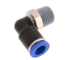 8mm x R1/4'' 90deg Winkel-Steckverschraubung mit Außengewinde Messing/PA 66 NBR kurze Hülse drehbar [2 Stück]