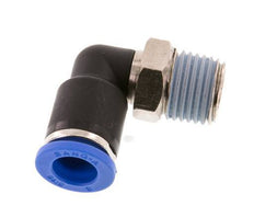 8mm x R1/4'' 90deg Winkel-Steckverschraubung mit Außengewinde Messing/PA 66 NBR kurze Hülse drehbar [2 Stück]