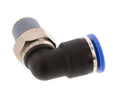 10mm x R1/4'' 90deg Elbow Push-in Fitting with Male Threads Brass/PA 66 NBR Short Sleeve Rotatable [2 Pieces]