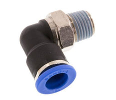 10mm x R1/4'' 90deg Elbow Push-in Fitting with Male Threads Brass/PA 66 NBR Short Sleeve Rotatable [2 Pieces]