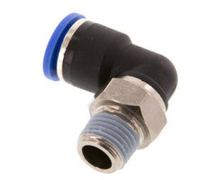 10mm x R1/4'' 90deg Winkel-Steckverschraubung mit Außengewinde Messing/PA 66 NBR kurze Hülse drehbar [2 Stück]