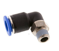 12mm x R1/4'' 90deg Winkel-Steckverschraubung mit Außengewinde Messing/PA 66 NBR kurze Hülse drehbar [2 Stück]