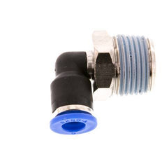 6mm x R3/8'' 90deg Winkel-Steckverschraubung mit Außengewinde Messing/PA 66 NBR kurze Hülse drehbar [2 Stück]