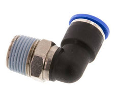 10mm x R3/8'' 90deg Elbow Push-in Fitting with Male Threads Brass/PA 66 NBR Short Sleeve Rotatable [2 Pieces]