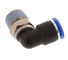 10mm x R3/8'' 90deg Elbow Push-in Fitting with Male Threads Brass/PA 66 NBR Short Sleeve Rotatable [2 Pieces]