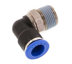 10mm x R3/8'' 90deg Elbow Push-in Fitting with Male Threads Brass/PA 66 NBR Short Sleeve Rotatable [2 Pieces]