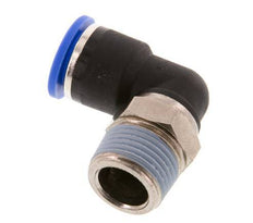10mm x R3/8'' 90deg Elbow Push-in Fitting with Male Threads Brass/PA 66 NBR Short Sleeve Rotatable [2 Pieces]
