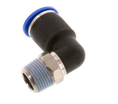 12mm x R3/8'' 90deg Winkel-Steckverschraubung mit Außengewinde Messing/PA 66 NBR kurze Hülse drehbar [2 Stück]