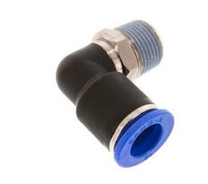 12mm x R3/8'' 90deg Winkel-Steckverschraubung mit Außengewinde Messing/PA 66 NBR kurze Hülse drehbar [2 Stück]