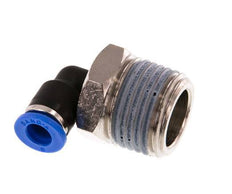 6mm x R1/2'' 90deg Winkel-Steckverschraubung mit Außengewinde Messing/PA 66 NBR kurze Hülse drehbar [2 Stück]