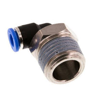 6mm x R1/2'' 90deg Winkel-Steckverschraubung mit Außengewinde Messing/PA 66 NBR kurze Hülse drehbar [2 Stück]