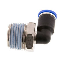 8mm x R1/2'' 90deg Elbow Push-in Fitting with Male Threads Brass/PA 66 NBR Short Sleeve Rotatable [2 Pieces]