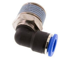 10mm x R1/2'' 90deg Winkel-Steckverschraubung mit Außengewinde Messing/PA 66 NBR kurze Hülse drehbar [2 Stück]