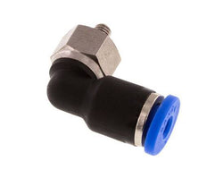 3mm x M 3 90deg Elbow Push-in Fitting with Male Threads Brass/PA 66 NBR Short Sleeve Rotatable [2 Pieces]
