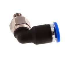 3mm x M 5 90deg Elbow Push-in Fitting with Male Threads Brass/PA 66 NBR Short Sleeve Rotatable [5 Pieces]