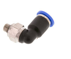 4mm x M 5 90deg Elbow Push-in Fitting with Male Threads Brass/PA 66 NBR Short Sleeve Rotatable [2 Pieces]