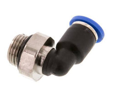 4mm x G1/8'' 90deg Elbow Push-in Fitting with Male Threads Brass/PA 66 NBR Short Sleeve Rotatable [2 Pieces]