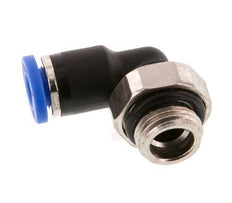 4mm x G1/8'' 90deg Winkel-Steckverschraubung mit Außengewinde Messing/PA 66 NBR kurze Hülse drehbar [2 Stück]