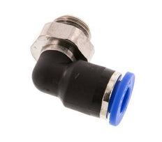 6mm x G1/8'' 90deg Elbow Push-in Fitting with Male Threads Brass/PA 66 NBR Short Sleeve Rotatable [2 Pieces]