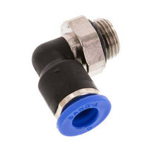 6mm x G1/8'' 90deg Elbow Push-in Fitting with Male Threads Brass/PA 66 NBR Short Sleeve Rotatable [2 Pieces]