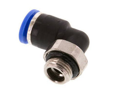 6mm x G1/8'' 90deg Elbow Push-in Fitting with Male Threads Brass/PA 66 NBR Short Sleeve Rotatable [2 Pieces]