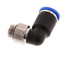 8mm x G1/8'' 90deg Elbow Push-in Fitting with Male Threads Brass/PA 66 NBR Short Sleeve Rotatable [2 Pieces]