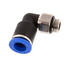 8mm x G1/8'' 90deg Winkel-Steckverschraubung mit Außengewinde Messing/PA 66 NBR kurze Hülse drehbar [2 Stück]