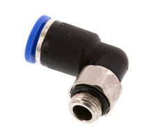 8mm x G1/8'' 90deg Winkel-Steckverschraubung mit Außengewinde Messing/PA 66 NBR kurze Hülse drehbar [2 Stück]