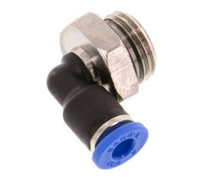 4mm x G1/4'' 90deg Winkel-Steckverschraubung mit Außengewinde Messing/PA 66 NBR kurze Hülse drehbar [2 Stück]