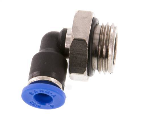 4mm x G1/4'' 90deg Winkel-Steckverschraubung mit Außengewinde Messing/PA 66 NBR kurze Hülse drehbar [2 Stück]