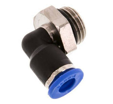 6mm x G1/4'' 90deg Winkel-Steckverschraubung mit Außengewinde Messing/PA 66 NBR kurze Hülse drehbar [2 Stück]