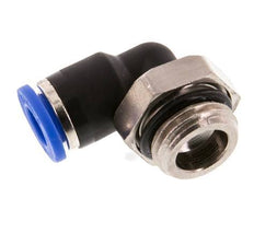 6mm x G1/4'' 90deg Winkel-Steckverschraubung mit Außengewinde Messing/PA 66 NBR kurze Hülse drehbar [2 Stück]