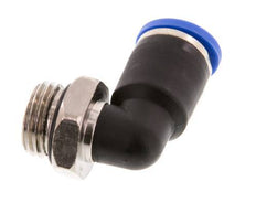 8mm x G1/4'' 90deg Elbow Push-in Fitting with Male Threads Brass/PA 66 NBR Short Sleeve Rotatable [2 Pieces]