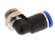 8mm x G1/4'' 90deg Elbow Push-in Fitting with Male Threads Brass/PA 66 NBR Short Sleeve Rotatable [2 Pieces]