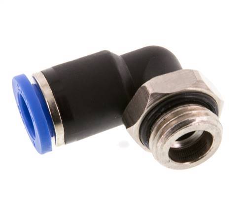 8mm x G1/4'' 90deg Elbow Push-in Fitting with Male Threads Brass/PA 66 NBR Short Sleeve Rotatable [2 Pieces]